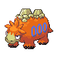 Camerupt front-facing sprite from Pokémon SoulSilver