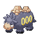 Camerupt shiny front-facing sprite from Pokémon SoulSilver