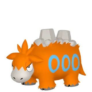 Camerupt front-facing sprite from Pokémon X