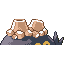 Camerupt shiny back-facing sprite from Pokémon Ruby