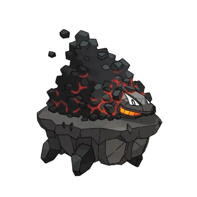 Carkol, the Coal Pokémon — Rock/Fire-type Pokémon official artwork
