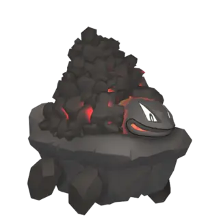 Carkol front-facing sprite from Pokémon Sword