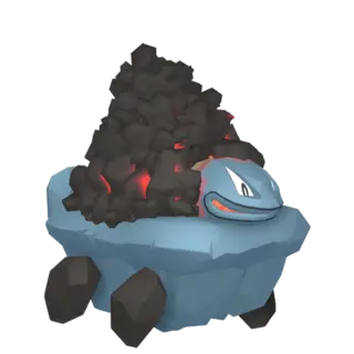 Carkol shiny front-facing sprite from Pokémon Sword