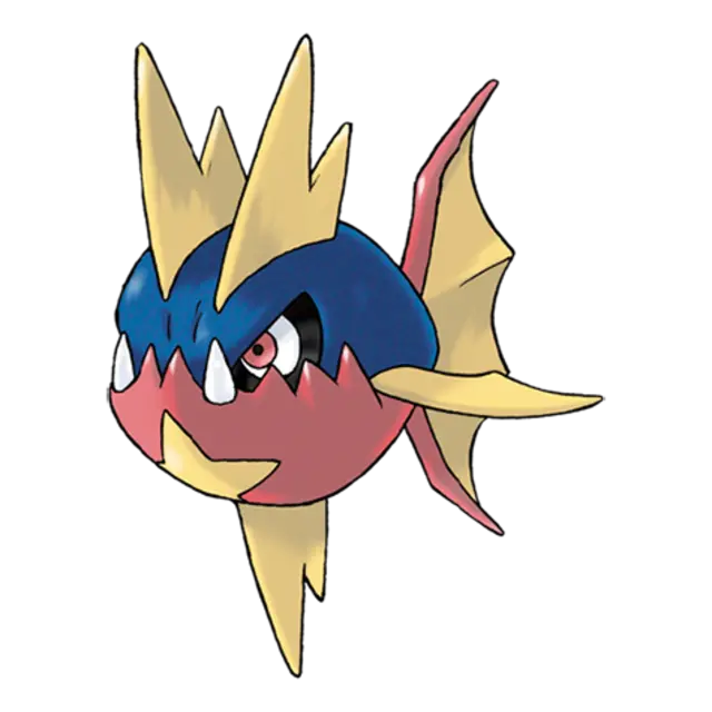 Carvanha, the Savage Pokémon — Water/Dark-type Pokémon official artwork