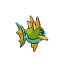 Carvanha shiny back-facing sprite from Pokémon Black