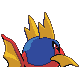 Carvanha back-facing sprite from Pokémon Diamond