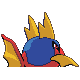 Carvanha back-facing sprite from Pokémon HeartGold