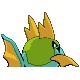 Carvanha shiny back-facing sprite from Pokémon HeartGold