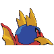 Carvanha back-facing sprite from Pokémon Platinum