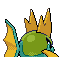 Carvanha shiny back-facing sprite from Pokémon Sapphire