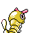 Caterpie shiny back-facing sprite from Pokémon Crystal