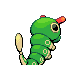 Caterpie back-facing sprite from Pokémon Diamond