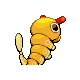 Caterpie shiny back-facing sprite from Pokémon Diamond