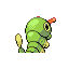 Caterpie back-facing sprite from Pokémon FireRed