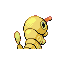 Caterpie shiny back-facing sprite from Pokémon FireRed