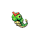 Caterpie front-facing sprite from Pokémon HeartGold