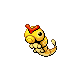 Caterpie shiny front-facing sprite from Pokémon HeartGold