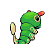Caterpie back-facing sprite from Pokémon Platinum