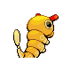 Caterpie shiny back-facing sprite from Pokémon Platinum