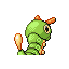 Caterpie back-facing sprite from Pokémon Sapphire