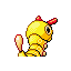 Caterpie shiny back-facing sprite from Pokémon Sapphire