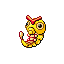 Caterpie shiny front-facing sprite from Pokémon Sapphire