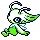 Celebi front-facing sprite from Pokémon Crystal