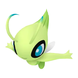 Celebi front-facing sprite from Pokémon Brilliant Diamond