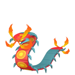 Centiskorch shiny front-facing sprite from Pokémon Shield