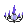 Chandelure back-facing sprite from Pokémon White 2