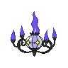 Chandelure front-facing sprite from Pokémon Black