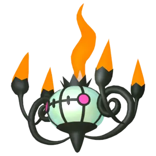 Chandelure shiny front-facing sprite from Champions
