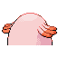 Chansey back-facing sprite from Pokémon FireRed