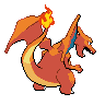 Charizard back-facing sprite from Pokémon Black