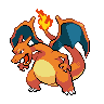 Charizard front-facing sprite from Pokémon Black