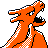 Charizard back-facing sprite from Pokémon Crystal