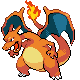 Charizard front-facing sprite from Pokémon Pearl