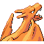 Charizard back-facing sprite from Pokémon FireRed