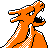 Charizard back-facing sprite from Pokémon Gold