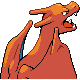 Charizard back-facing sprite from Pokémon HeartGold
