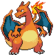 Charizard front-facing sprite from Pokémon HeartGold