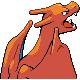 Charizard back-facing sprite from Pokémon Platinum