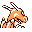 Charizard back-facing sprite from Pokémon Blue