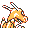 Charizard back-facing sprite from Pokémon Yellow