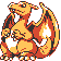 Charizard front-facing sprite from Pokémon Yellow