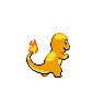 Charmander shiny back-facing sprite from Pokémon Black