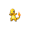 Charmander shiny front-facing sprite from Pokémon Black