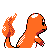 Charmander back-facing sprite from Pokémon Crystal