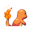 Charmander back-facing sprite from Pokémon FireRed