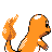 Charmander back-facing sprite from Pokémon Silver